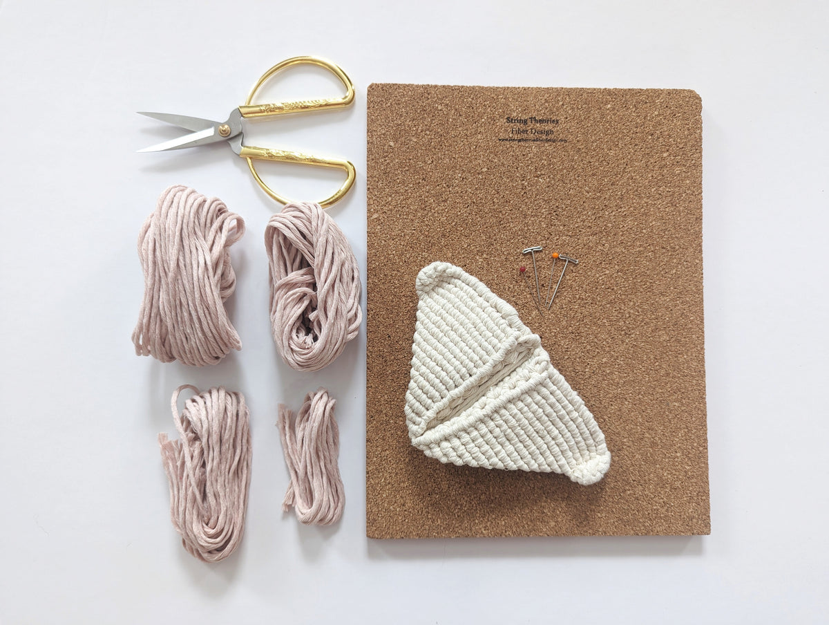 Macrame 3D Paper Plane Pattern (not a full kit)