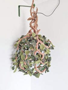 Macrame Lamp Leaf Sculpture