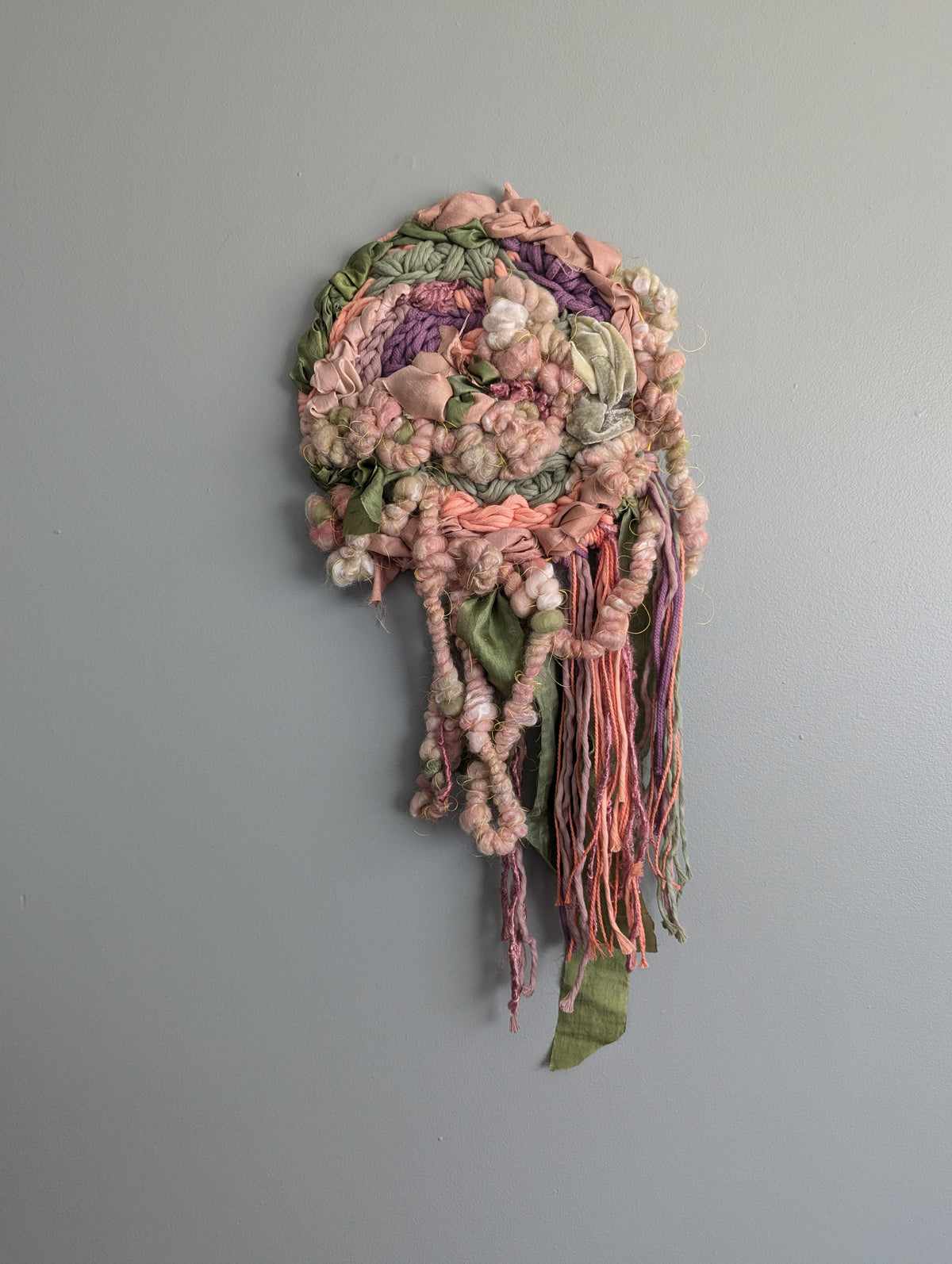Pink and Green Floral Weaving