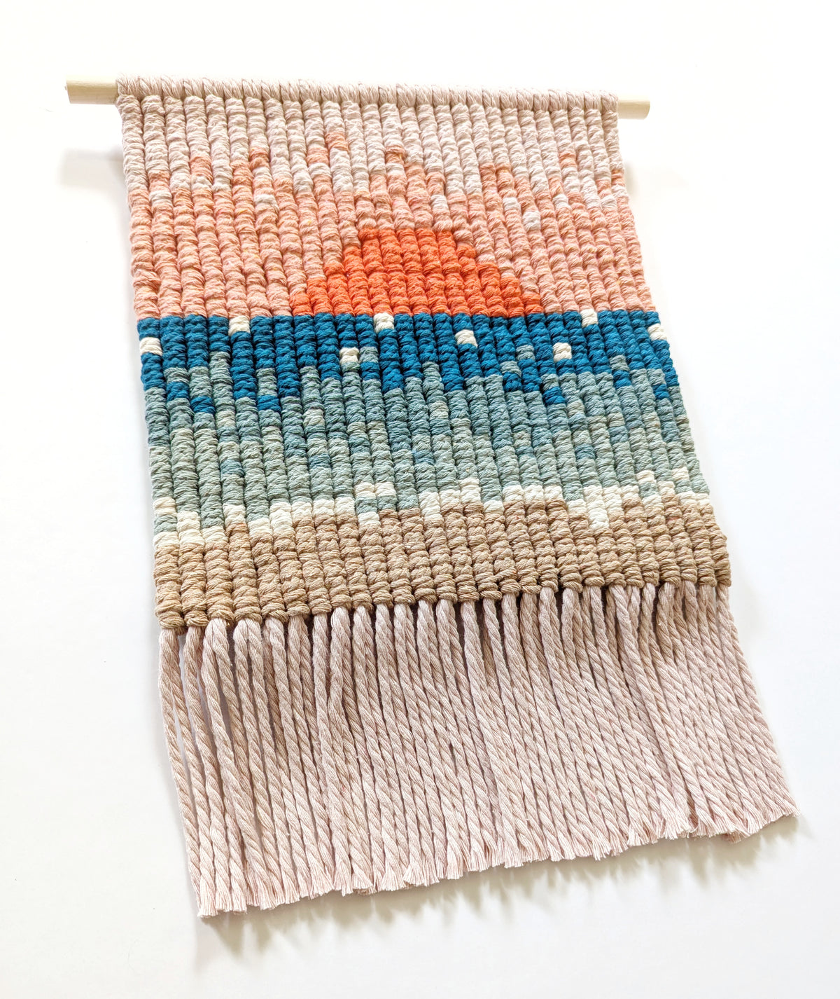 Macrame Beach Scene VCH Wall Hanging