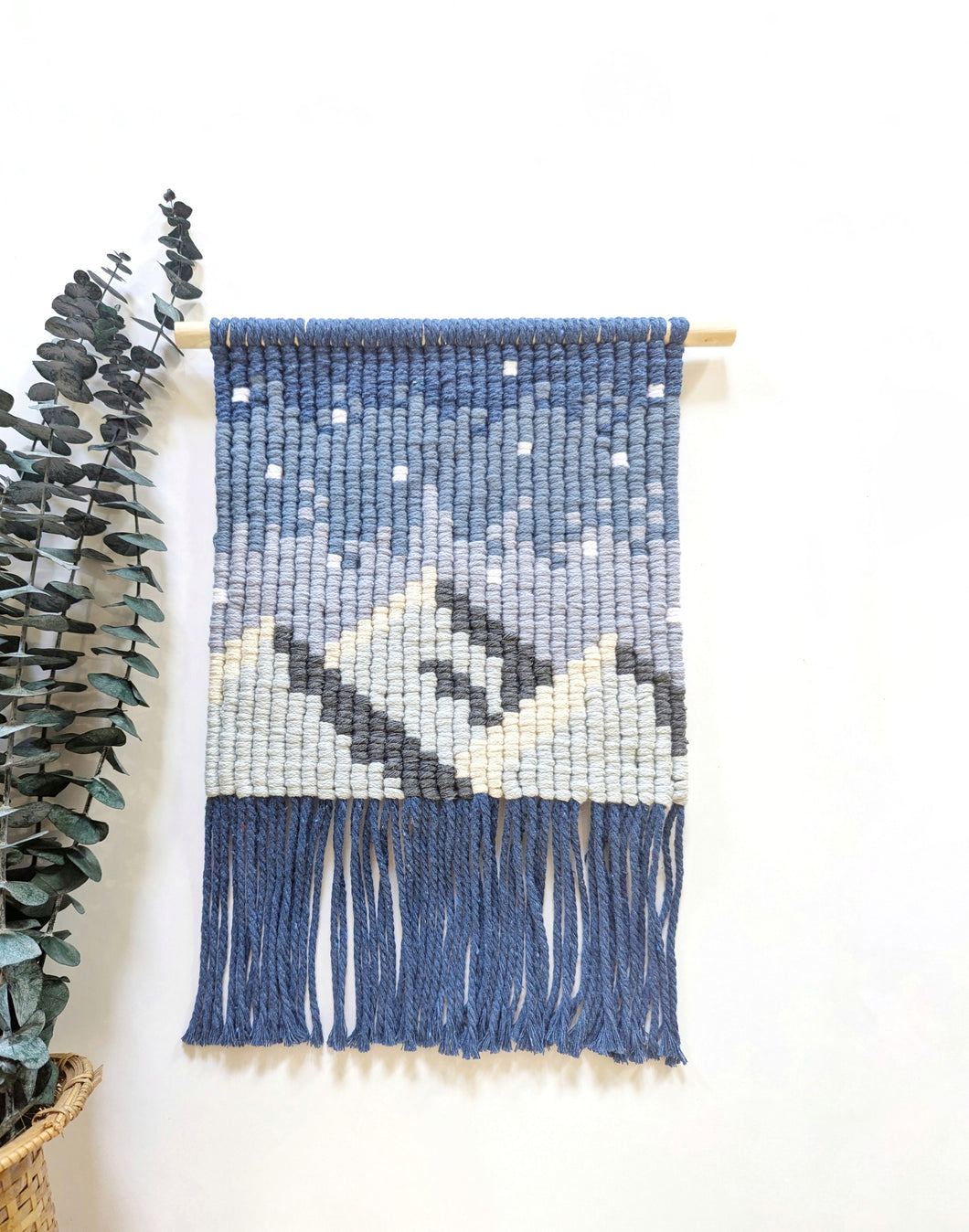 Macrame Mountain Scene VCH Wall Hanging