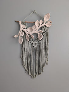 Flower Crown Macrame Hanging - sage