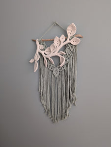 Flower Crown Macrame Hanging - sage