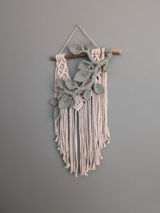 Flower Crown Macrame Hanging - sage 2