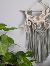 Load image into Gallery viewer, Flower Crown Macrame Hanging - sage
