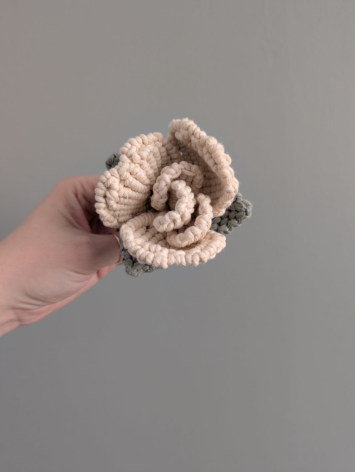 February - Macrame Glass Rose