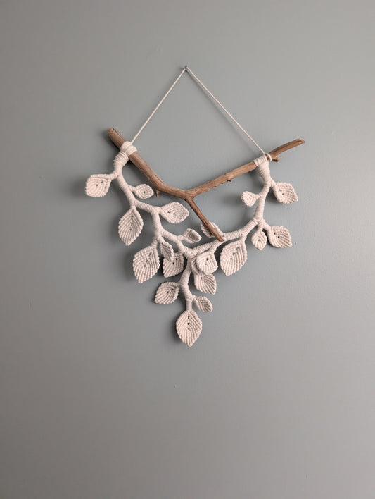 Macrame Leafy Sculpture Hanging - Natural