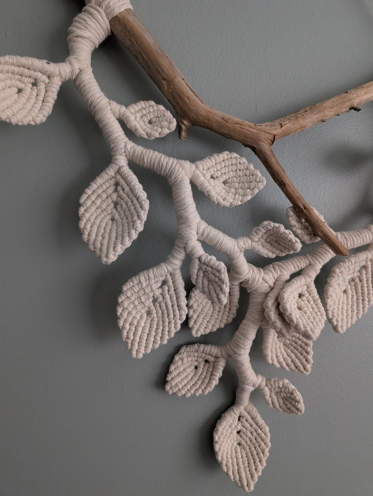 Macrame Leafy Sculpture Hanging - Natural