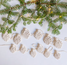 Load image into Gallery viewer, Macrame Christmas Ornament Light Bulb
