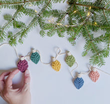 Load image into Gallery viewer, Macrame Christmas Ornament Light Bulb
