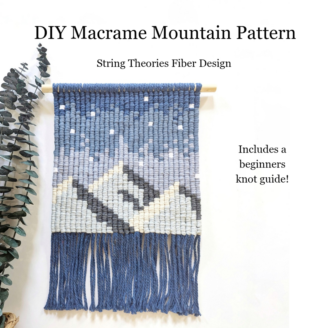 Macrame Mountain Scene VCH Pattern/kit