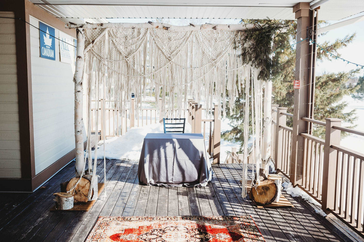 Boho Macrame Ceremony Backdrop // Extra Large Tapestry String Theories Fiber Design