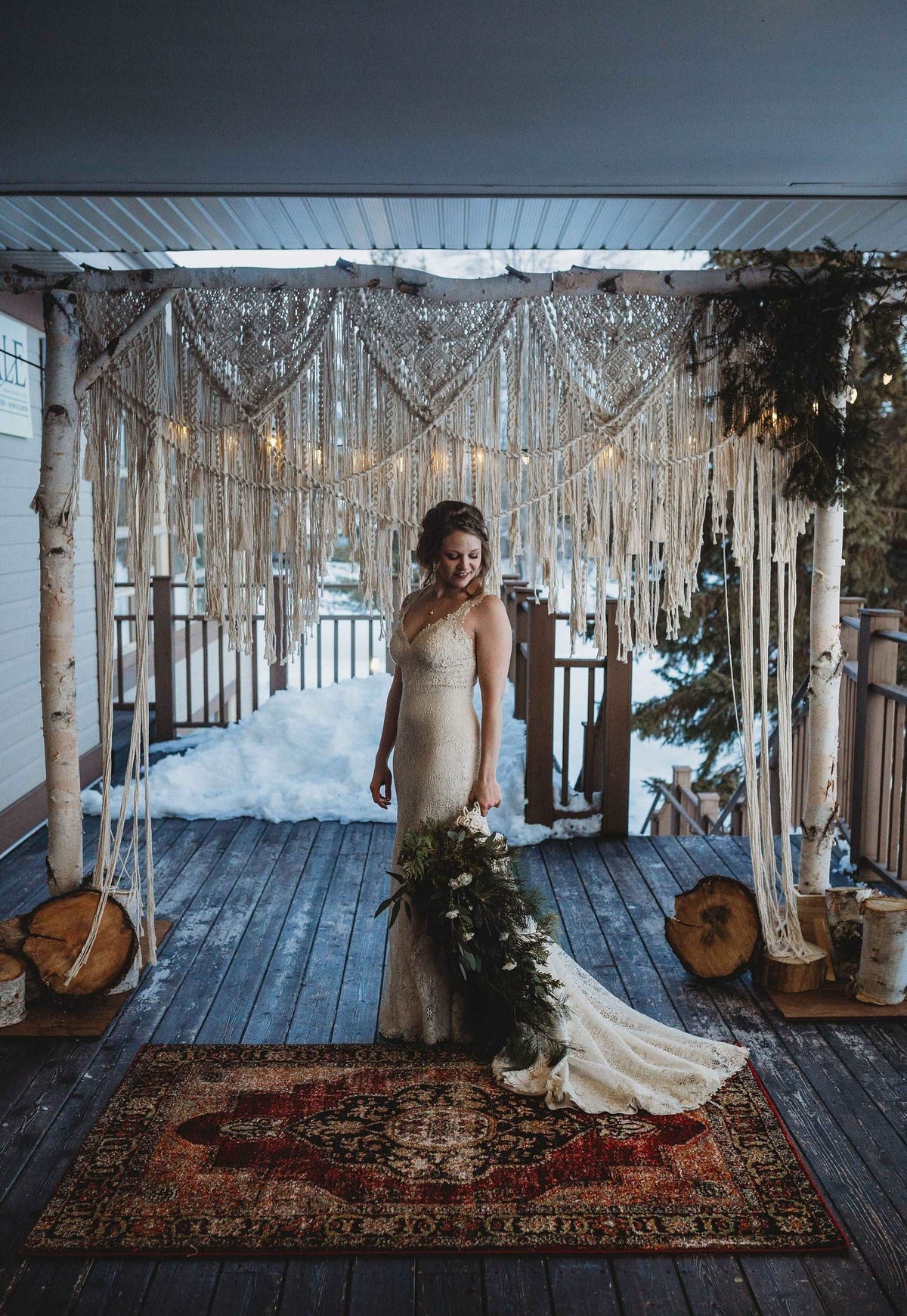Boho Macrame Ceremony Backdrop // Extra Large Tapestry String Theories Fiber Design