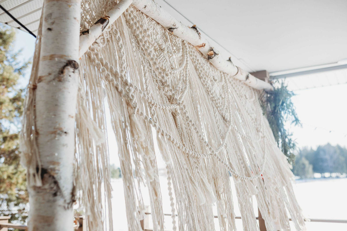 Boho Macrame Ceremony Backdrop // Extra Large Tapestry String Theories Fiber Design