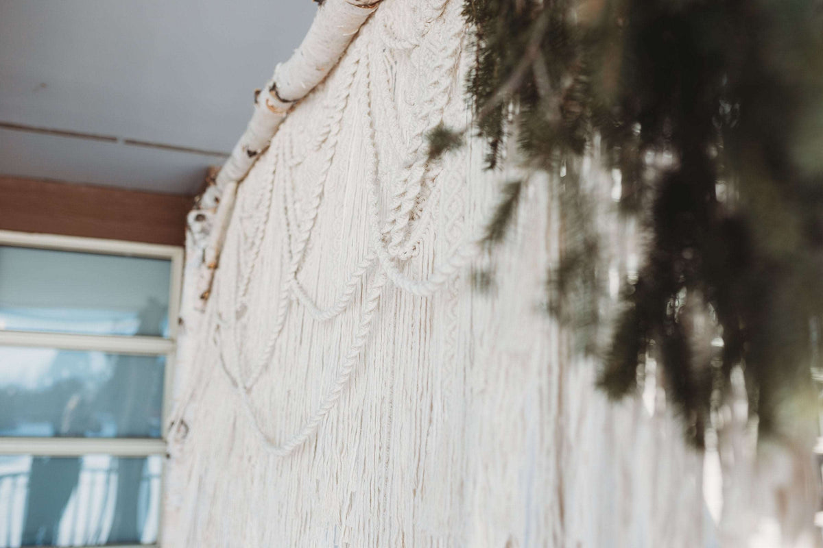 Boho Macrame Ceremony Backdrop // Extra Large Tapestry String Theories Fiber Design