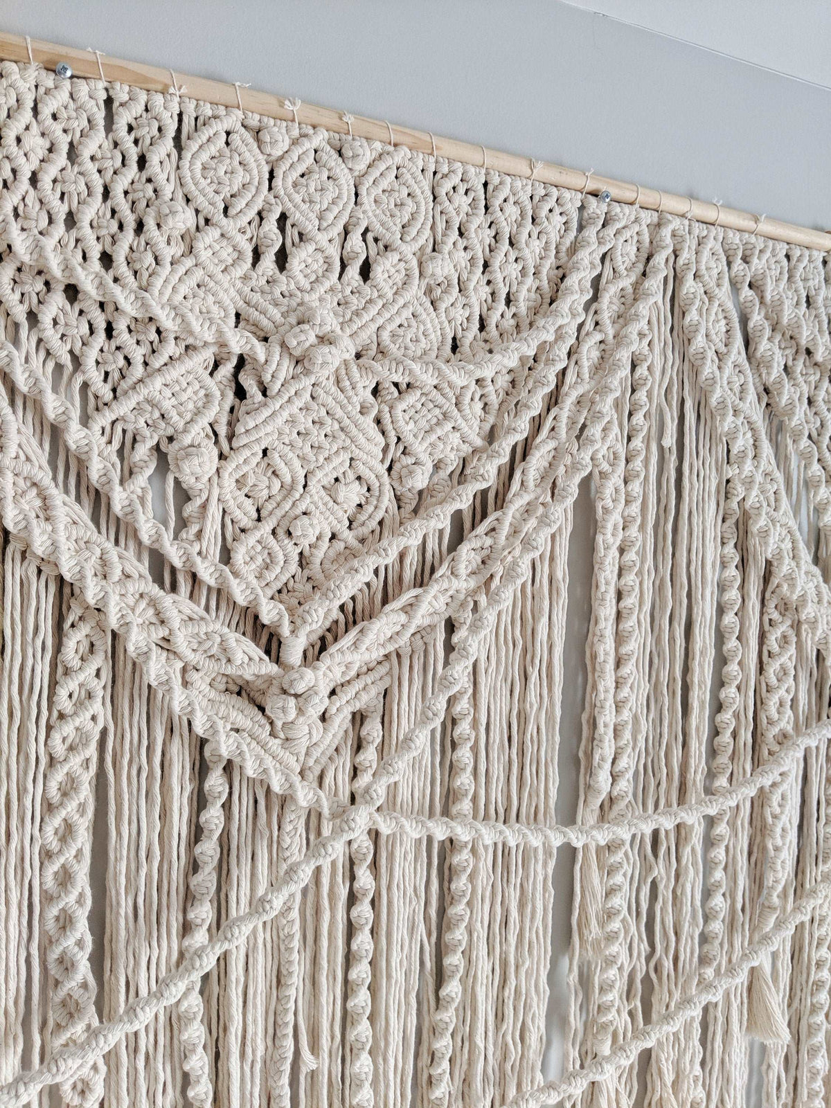Boho Macrame Ceremony Backdrop // Extra Large Tapestry String Theories Fiber Design