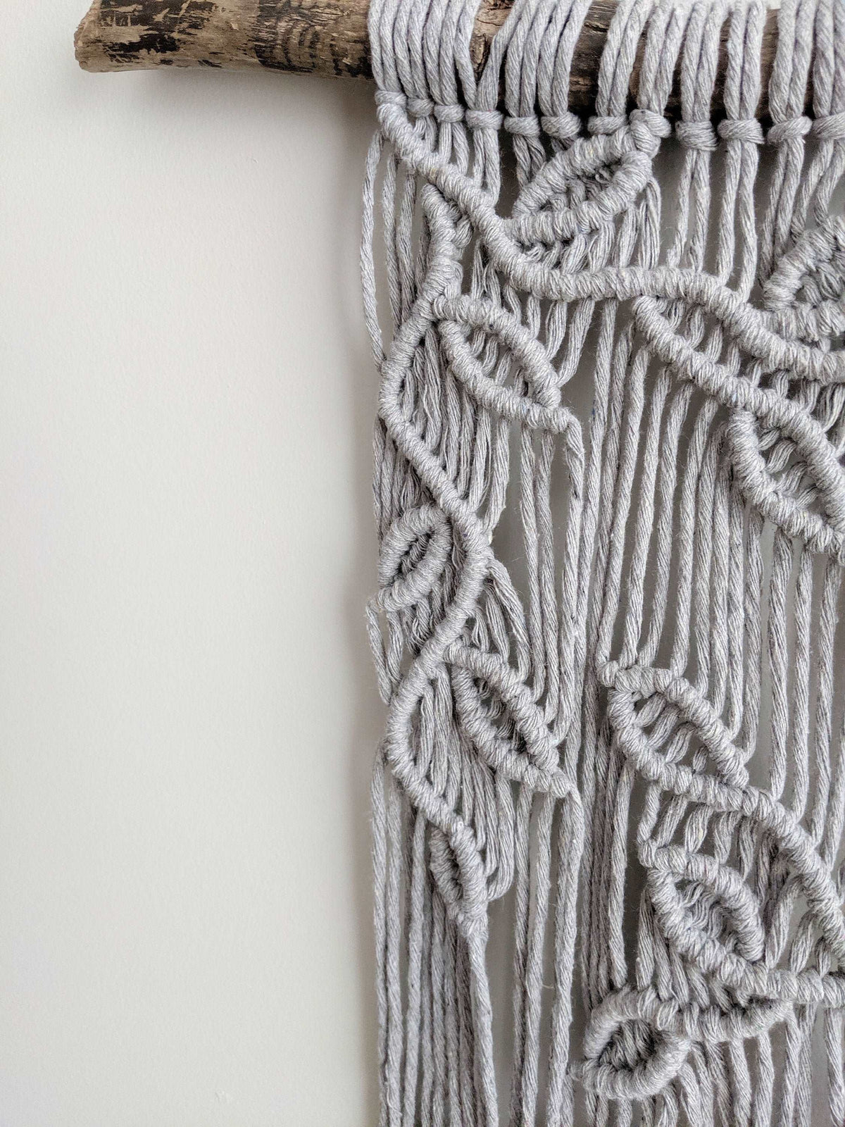 Extra Large Macrame Vines and Leaves Wall Hanging String Theories Fiber Design