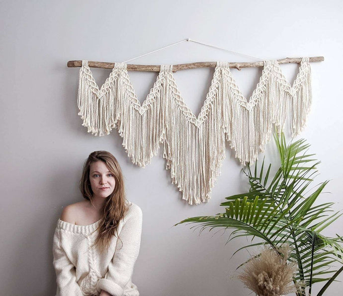 Extra Large Macrame Wall Hanging String Theories Fiber Design