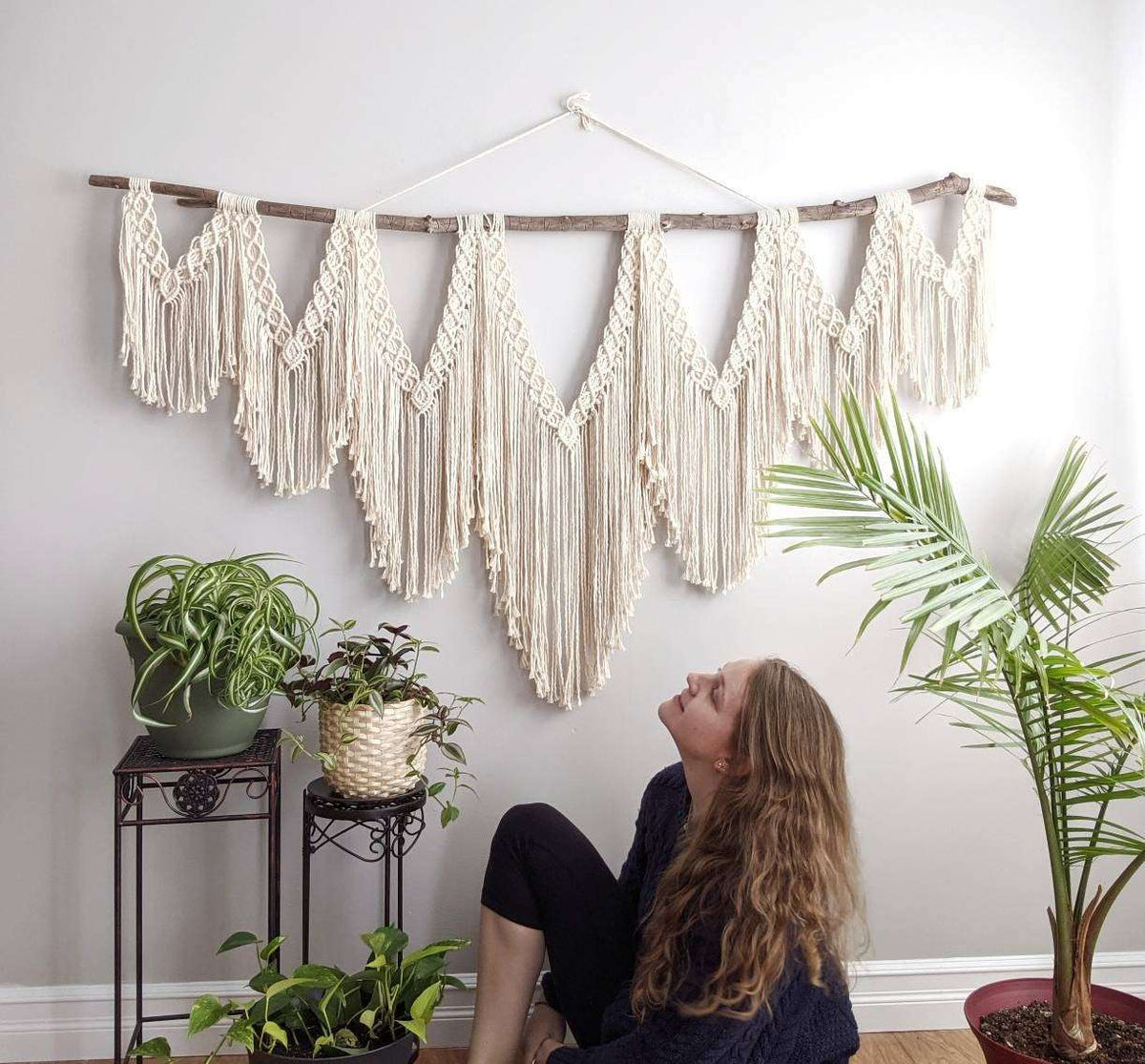 Extra Large Statement Macrame Wall Hanging Tapestry String Theories Fiber Design