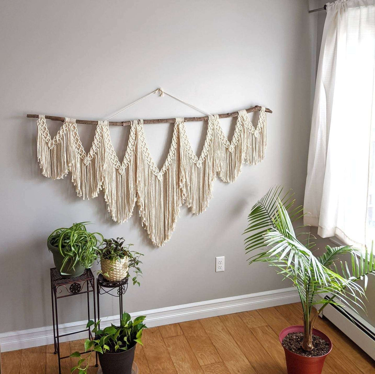 Extra Large Statement Macrame Wall Hanging Tapestry String Theories Fiber Design