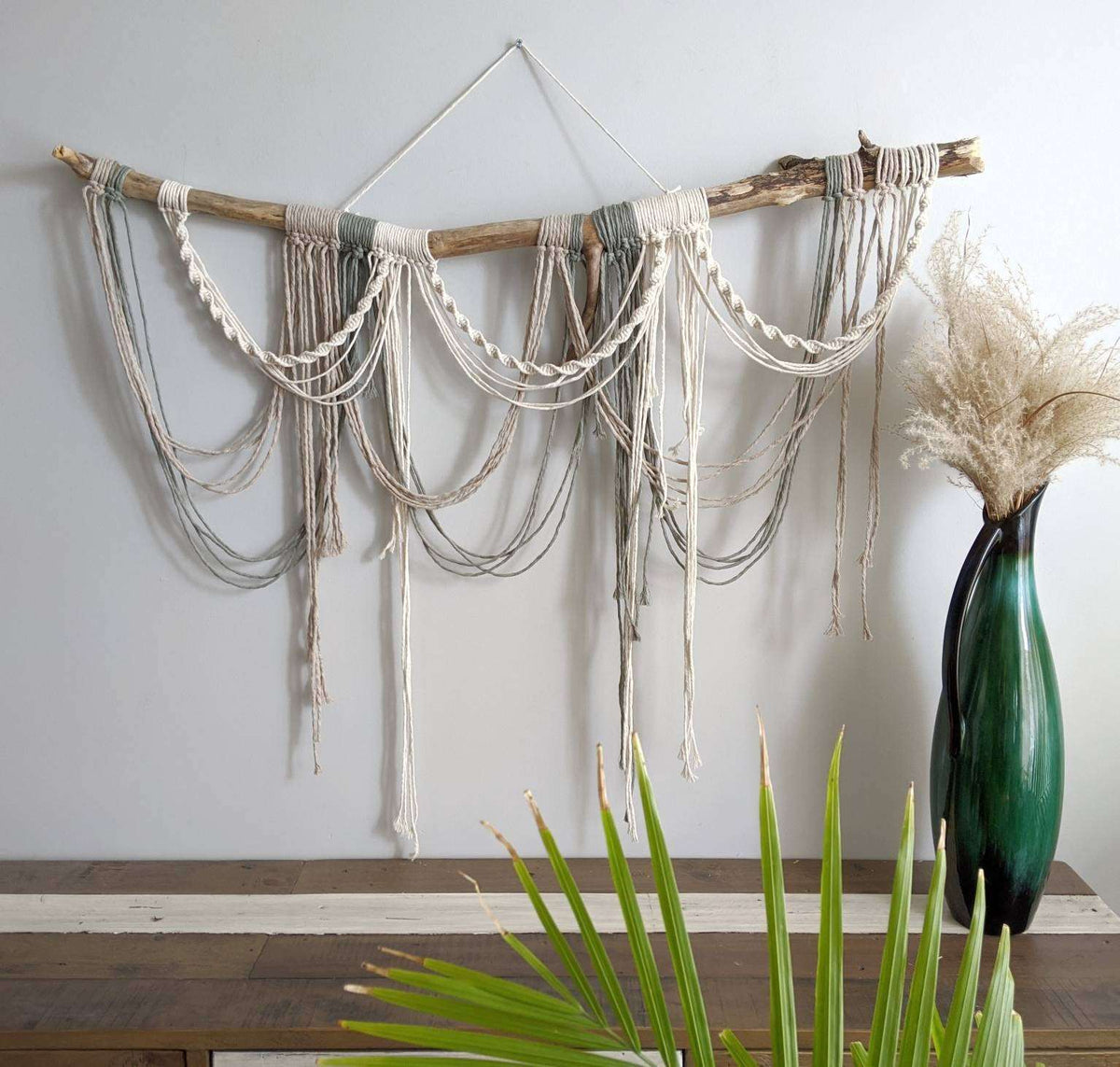 Draped Minimalist Mid Century Modern Macrame Wall Hanging String Theories Fiber Design