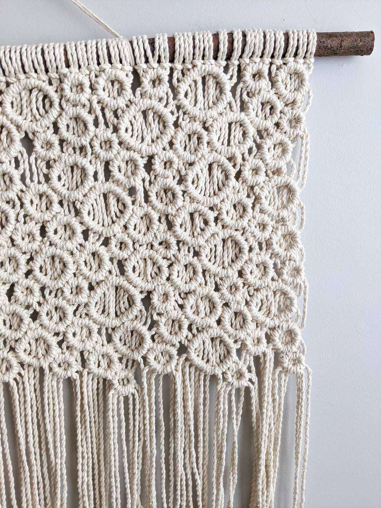 Extra Large Macrame Bubbles Wall Hanging String Theories Fiber Design