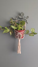 Load and play video in Gallery viewer, Macrame Wall Plant hanger with Leaves
