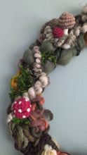 Load and play video in Gallery viewer, Mushroom Landscape Circular Woven Wall Hanging
