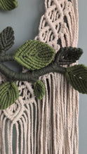 Load and play video in Gallery viewer, Flower Crown Macrame Hanging - olive
