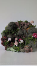 Load and play video in Gallery viewer, Mushroom Landscape Oval Woven Wall Hanging for Bookshelf
