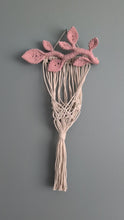 Load and play video in Gallery viewer, Macrame Wall Plant hanger with Leaves
