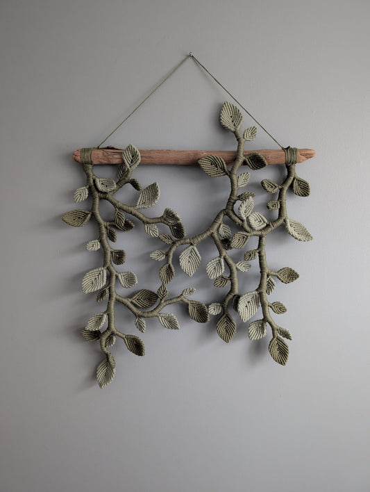 Large Statement Macrame Vines and Leaves