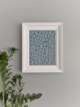Load image into Gallery viewer, Bubbles Macrame Hanging in Rectangle White Frame
