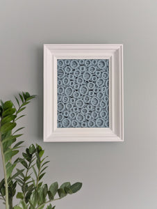 Bubbles Macrame Hanging in Rectangle White Frame