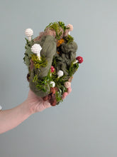 Load image into Gallery viewer, Mushroom Landscape Oval Woven Wall Hanging for Bookshelf
