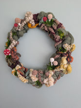 Load image into Gallery viewer, Mushroom Landscape Circular Woven Wall Hanging
