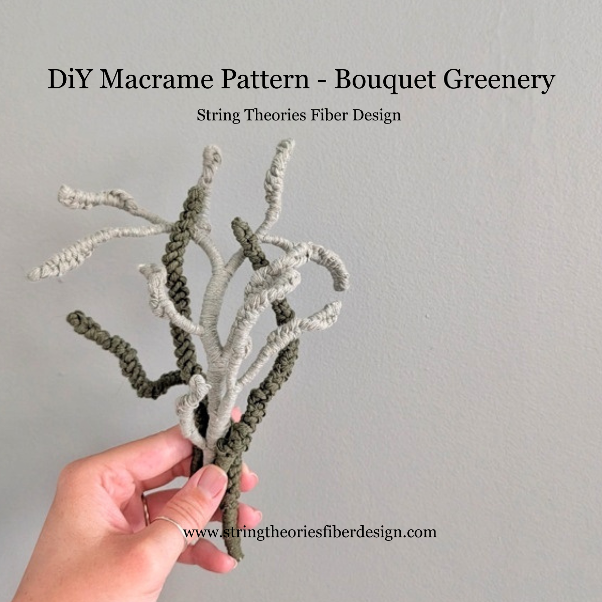 Macrame Bouquet Greenery Pattern / Kit