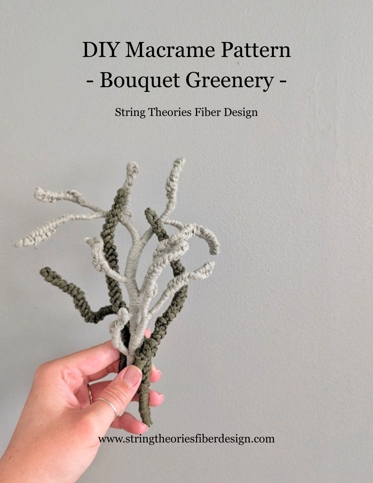 Macrame Bouquet Greenery Pattern / Kit