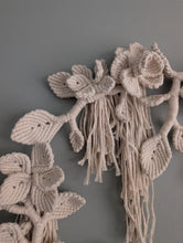 Load image into Gallery viewer, Cream Leaf and Floral Bouquet Circular Hoop Wall Hanging
