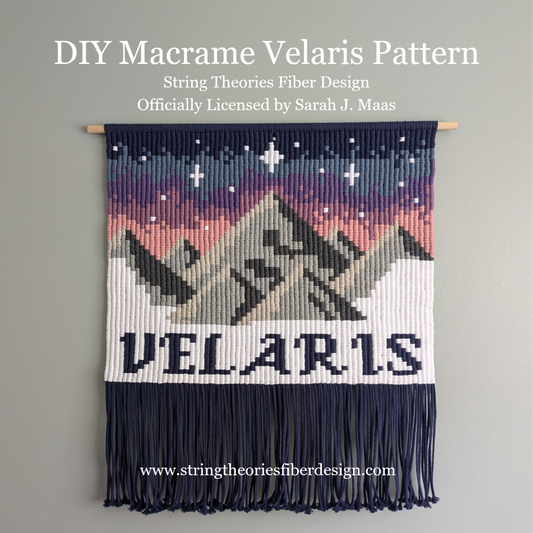 Officially Licensed - Macrame Velaris A Court of Mist and Fury Tapestry Wall Hanging DIY Pattern