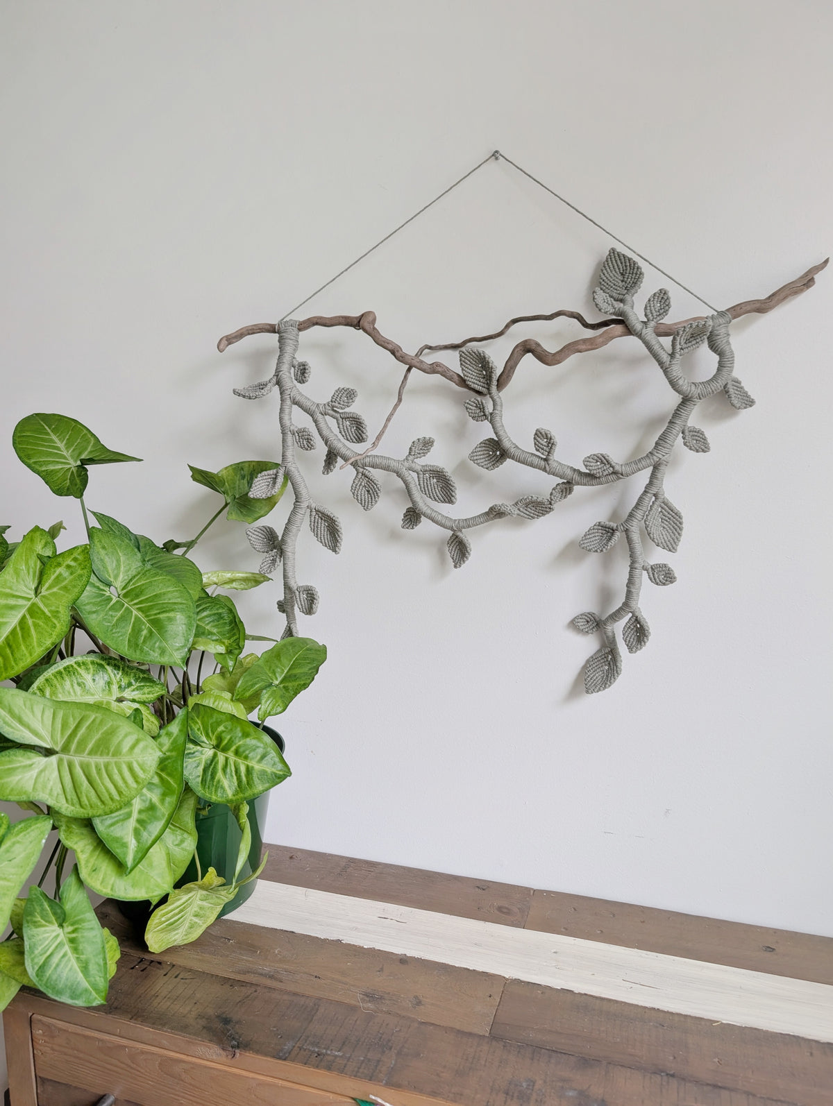 Sage Green Leaf & Vines Wall Tapestry