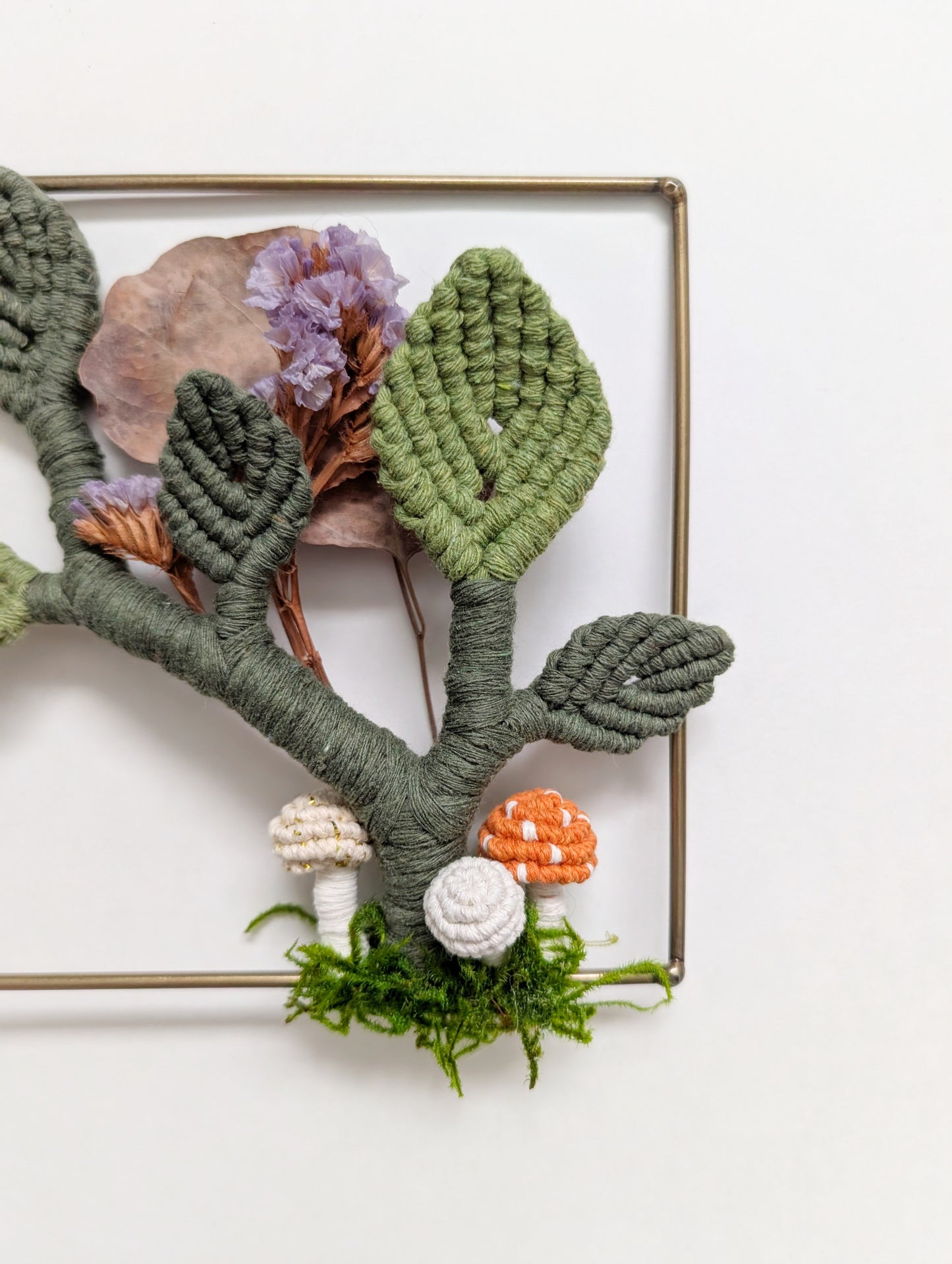 Mini Leafy Frames - Mushrooms & Dried Florals - Option 5