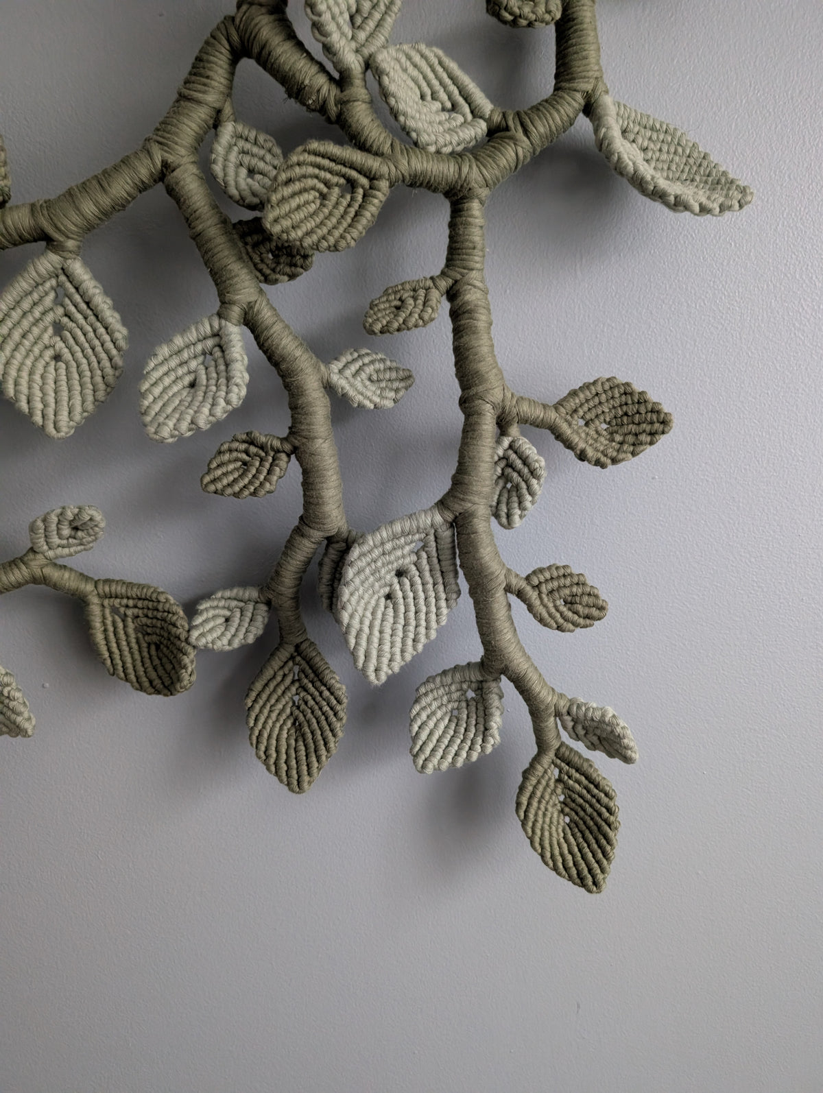 Large Statement Macrame Vines and Leaves
