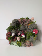 Load image into Gallery viewer, Mushroom Landscape Oval Woven Wall Hanging for Bookshelf
