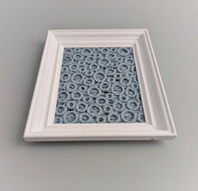 Load image into Gallery viewer, Bubbles Macrame Hanging in Rectangle White Frame

