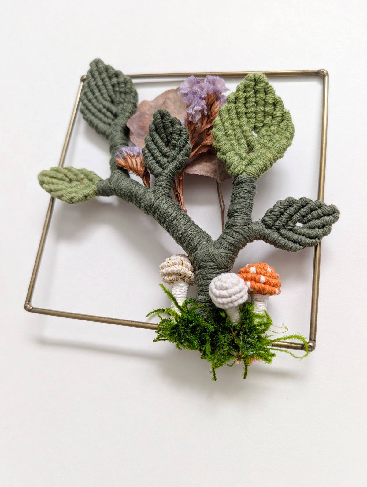 Mini Leafy Frames - Mushrooms & Dried Florals - Option 5