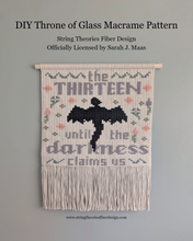 Load image into Gallery viewer, Officially Licensed - Sarah J Maas Throne of Glass Manon &amp; Abraxos Tapestry Wall Hanging DIY Pattern

