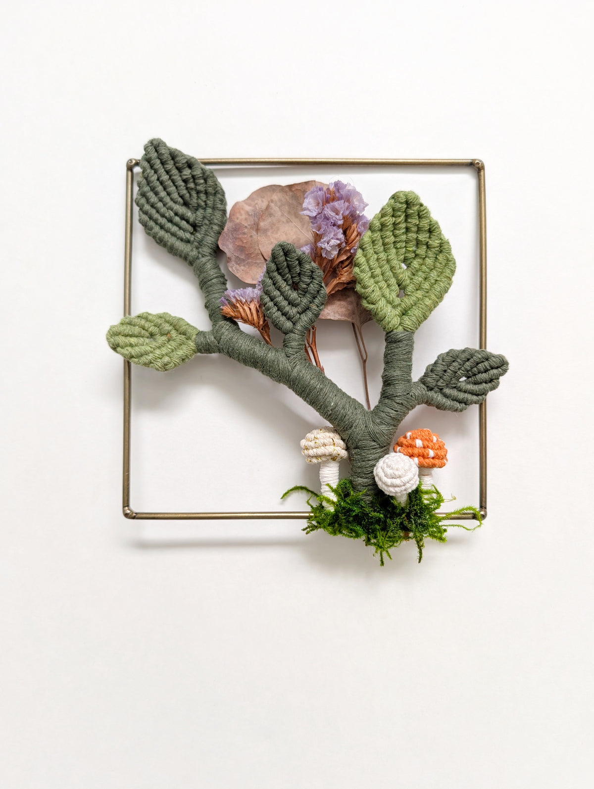 Mini Leafy Frames - Mushrooms & Dried Florals - Option 5