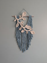 Load image into Gallery viewer, Flower Crown Macrame Hanging - Blue
