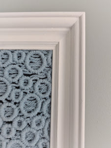 Bubbles Macrame Hanging in Rectangle White Frame